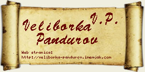 Veliborka Pandurov vizit kartica